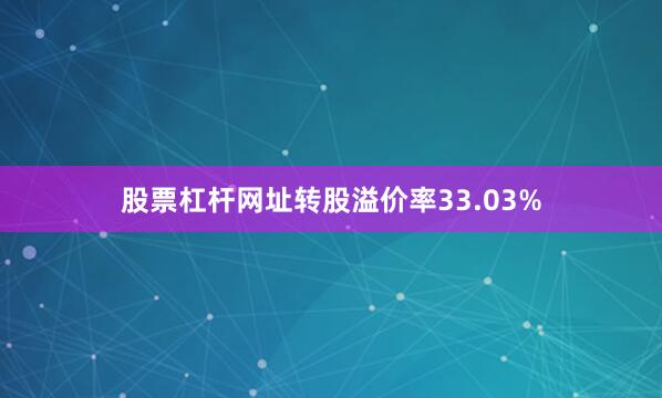 股票杠杆网址转股溢价率33.03%